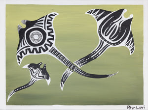 Peter Levi; Three Manta Rays