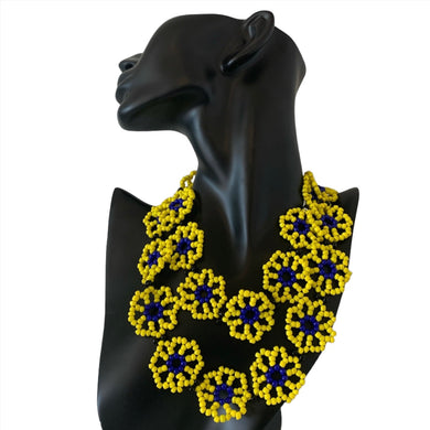 Maletta Savage, Flower Bead Necklaces (long) (various colours)