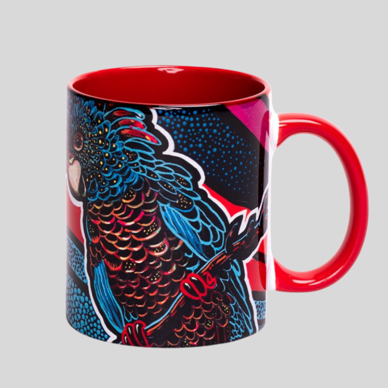 COCKATOO FIREBIRD CERAMIC COFFEE MUG