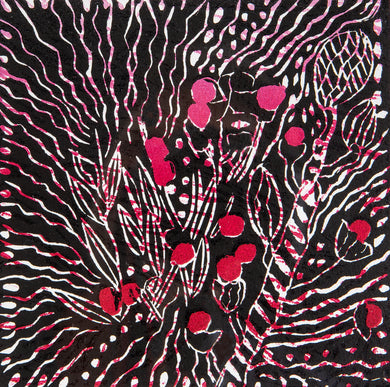 Dorothy Edwards, 'Bush Cherry', Linocut print on paper, 15 x 15cm