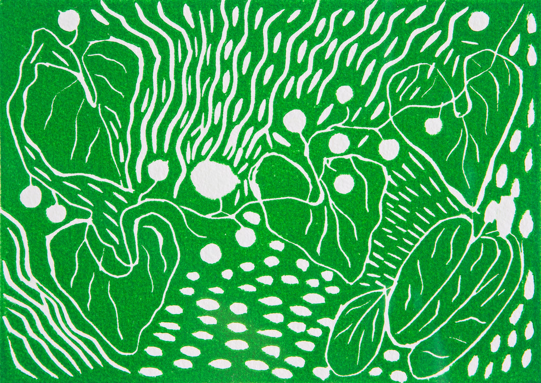 Dorothy Edwards, 'Hairy Yam', Linocut print on paper, 15 x 11cm