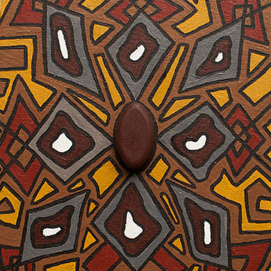 Artefact - shield design by Indigenous artist Napoleon Oui