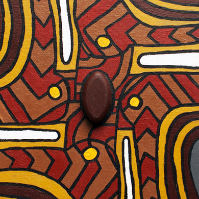 Artefact - shield design by Indigenous artist Napoleon Oui