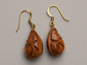 Jewellery - Carved wongai seed earrings by Indigenous artist Joel Sam